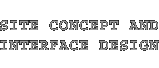 site concept and interface design